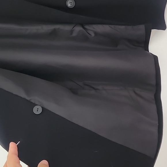 Zara Black Mid Lenght Lapel Collar Basic Blazer Jacket Size Small - Picture 15 of 16